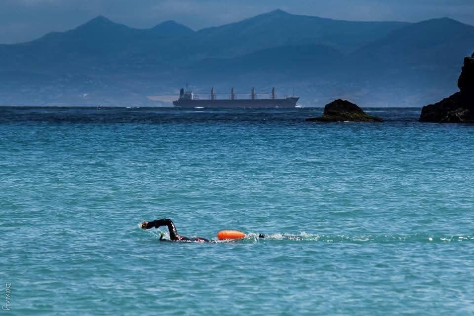Alain nageant le détroit de Gibraltar, 2015